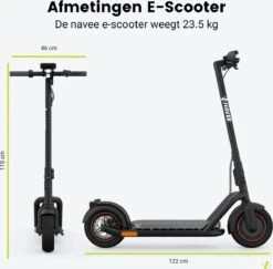 NAVEE N65 Elektrische Step Voor Volwassenen - Elektrische Scooter Met 10'' Luchtbanden - Motorvermogen E Step Van 500W Tot 1000W - Bereik Tot 65km Aan Snelheid Van 25km/u -Fietswereld Verkoop 1200x1181 11