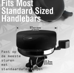 Fietsbel Zwart 5.5 Cm Stalen Fietsbel - Universele Fietsbel Zwart Hoorbare Klank. -Fietswereld Verkoop 1200x1183 6