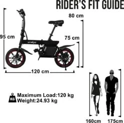 Windgoo B20 V3 - Elektrische Vouwfiets - E Bike - 250W 7.8Ah Batterij - APP IOS Android - 14 Inch - 25 KM/H - Zwart -Fietswereld Verkoop 1200x1184