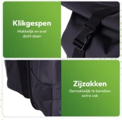 Ekostar® Online Shopping - Fietstassen Dubbel - Rolltop - Fietstas - Waterbestendig - Fietstassen Elektrische Fietsen - 46 L -Fietswereld Verkoop 1200x1186 2