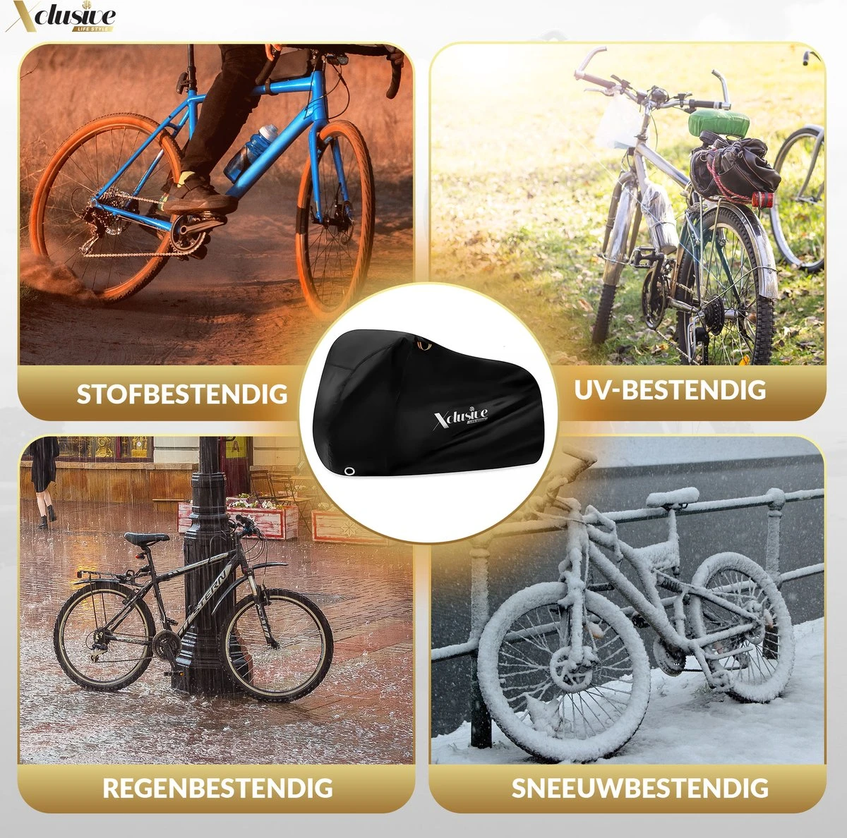 Xclusive-lifestyle® Fietshoes XXL - Universeel - 1 Of 2 Fietsen - Ultra Oxford 420D Zeer Sterk En Extra Dik - Bakfietshoes - Fietscover - Waterdichte PU Coating - Met Opbergtas En Zadelhoes 12 Xclusive-lifestyle® Fietshoes XXL - Universeel - 1 Of 2 Fietsen - Ultra Oxford 420D Zeer Sterk En Extra Dik - Bakfietshoes - Fietscover - Waterdichte PU Coating - Met Opbergtas En Zadelhoes - Afbeelding 10