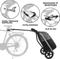 Shoppingcruiser 2 In 1 Boodschappentrolley Voor Achter De Fiets - Fietskar - Robuuste Boodschappenwagen - Allround Bagagekar -Fietswereld Verkoop 1200x1188 5