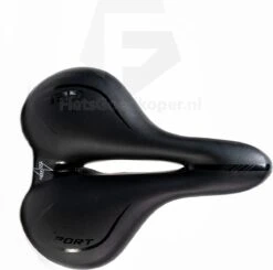 Voltano City / Tour Fietszadel - Comfortabel Gel Zadel - Met Uitsparing - Unisex - Zwart - Elastomeren Vering Voor Extra Comfort -Fietswereld Verkoop 1200x1190 1