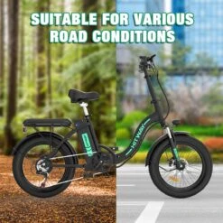 HITWAY E-Bike Elektrische Fiets 20 Inch Fat Tire E-Bicycle Vouwfiets, 250 W/36 V/11,2 Ah Accu, Max. Bereik Tot 35-90 Km, Offroad-mountainbike Met Shimano 7-versnellingen, City EBike Met Slot -Fietswereld Verkoop 1200x1200 10