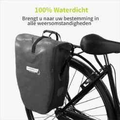ACROPAQ Fietstas - Enkele, 25L, Waterdicht, Dragen Als Handtas En Schoudertas, Met Reflectoren - Ook Voor Elektrische Fietsen - Zwart -Fietswereld Verkoop 1200x1200 117