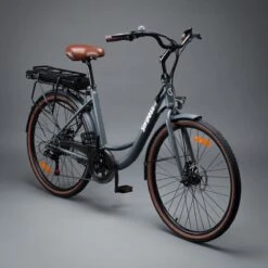 Elektrische Stadsfiets 26 '' (F264) - Stalen Frame - 6 Versnellingen Shimano - Schijfremmen - 10 Ah - Grijs -Fietswereld Verkoop 1200x1200 17