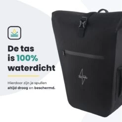 Voltano Luxe E-bike Fietstas 28L – Zwart – Pakaftas Met Laptop Vak – 100% Waterdicht - Met Gratis Schouderband -Fietswereld Verkoop 1200x1200 171