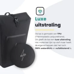 Voltano Luxe E-bike Fietstas 28L – Zwart – Pakaftas Met Laptop Vak – 100% Waterdicht - Met Gratis Schouderband -Fietswereld Verkoop 1200x1200 176