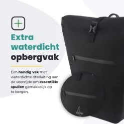 Voltano Luxe E-bike Fietstas 28L – Zwart – Pakaftas Met Laptop Vak – 100% Waterdicht - Met Gratis Schouderband -Fietswereld Verkoop 1200x1200 179