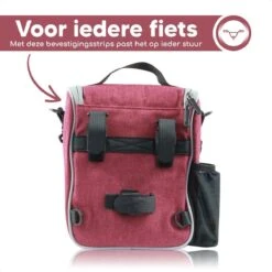 Bablue Stuurtas Fiets - Roze Fietstas - Met Regenhoes - Handig Te Bevestigen - Fietstas Enkel - Fietstas Stuur - Afneembaar - Stuurtas Fiets Waterproof - Schoudertas - Elektrische Fietsen - Stuurtas Met Smartphone Houder -Fietswereld Verkoop 1200x1200 210