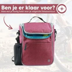 Bablue Stuurtas Fiets - Roze Fietstas - Met Regenhoes - Handig Te Bevestigen - Fietstas Enkel - Fietstas Stuur - Afneembaar - Stuurtas Fiets Waterproof - Schoudertas - Elektrische Fietsen - Stuurtas Met Smartphone Houder -Fietswereld Verkoop 1200x1200 217