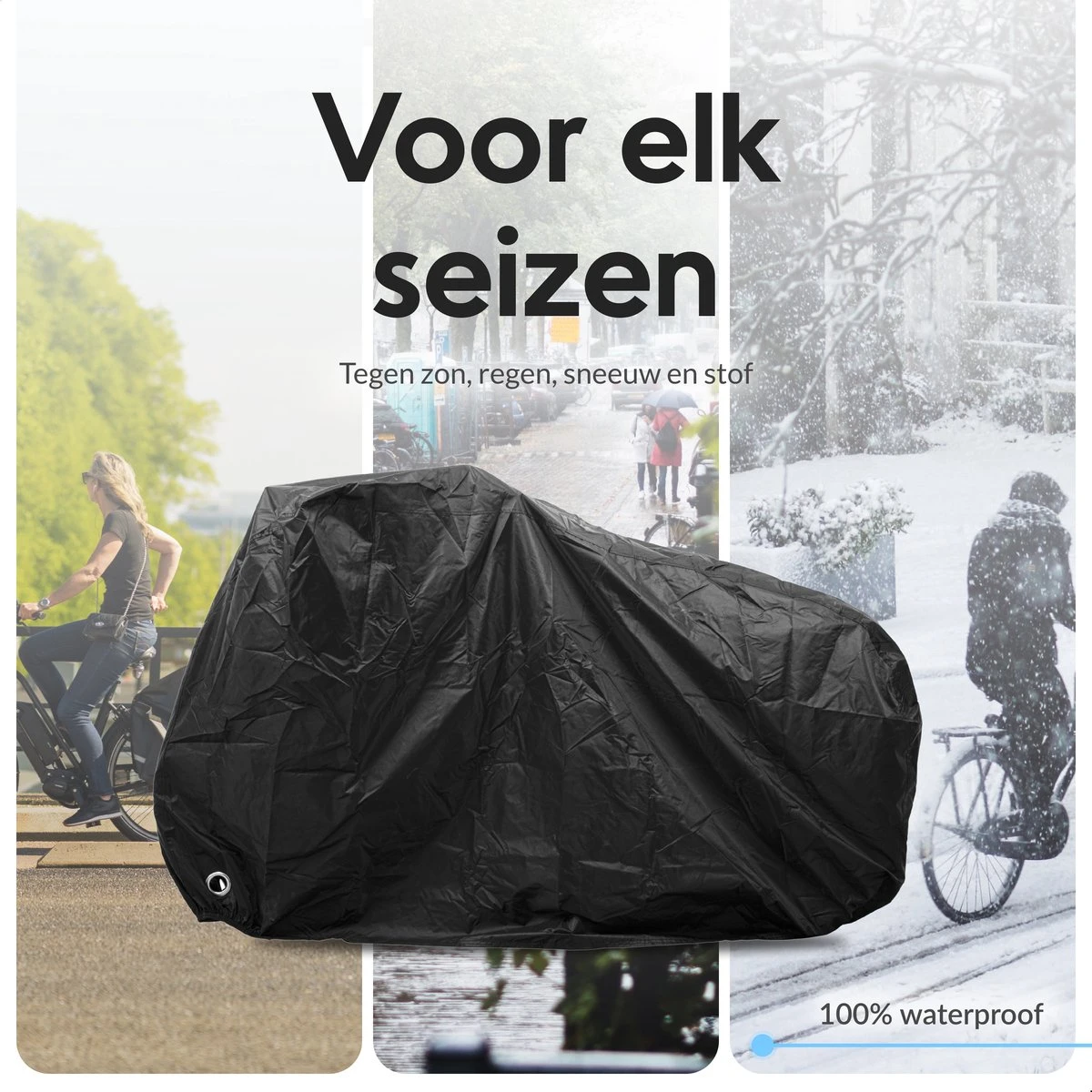 Dyken Fietshoes - Universele Fietsbeschermhoes - Waterdicht - Voor Fietsen En (kleine) Scooters - 300D Oxford - 1-2 Fietsen 8 Dyken Fietshoes - Universele Fietsbeschermhoes - Waterdicht - Voor Fietsen En (kleine) Scooters - 300D Oxford - 1-2 Fietsen - Afbeelding 6