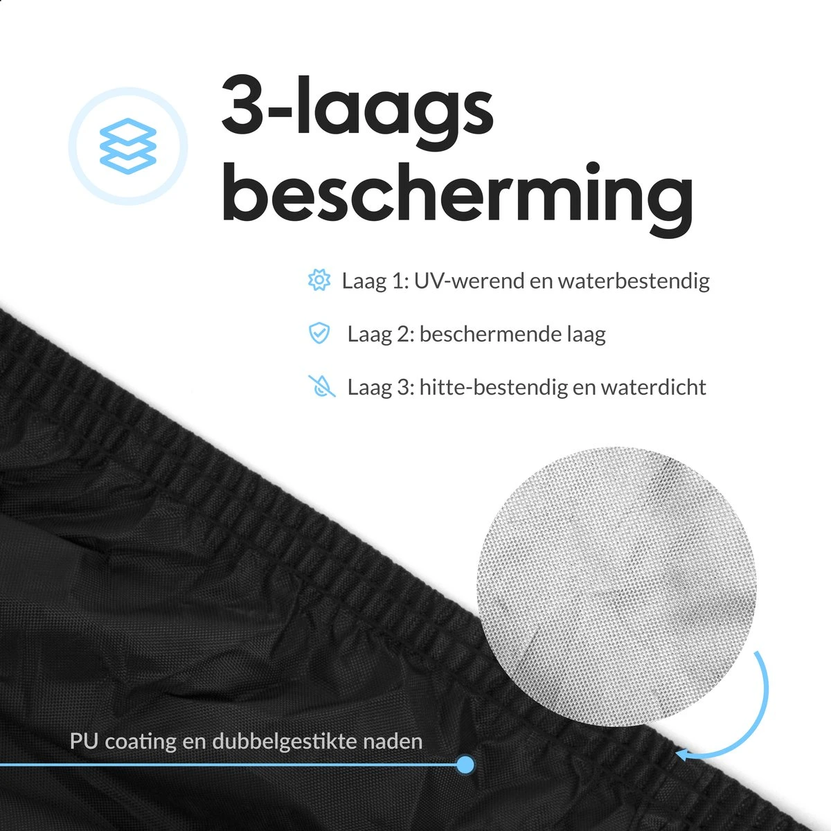 Dyken Fietshoes - Universele Fietsbeschermhoes - Waterdicht - Voor Fietsen En (kleine) Scooters - 300D Oxford - 1-2 Fietsen 9 Dyken Fietshoes - Universele Fietsbeschermhoes - Waterdicht - Voor Fietsen En (kleine) Scooters - 300D Oxford - 1-2 Fietsen - Afbeelding 7