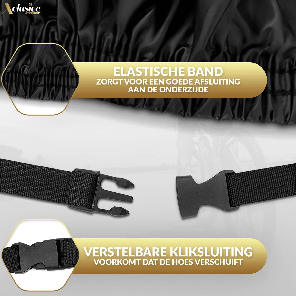 Xclusive-lifestyle® Fietshoes XXL - Universeel - 1 Of 2 Fietsen - Ultra Oxford 420D Zeer Sterk En Extra Dik - Bakfietshoes - Fietscover - Waterdichte PU Coating - Met Opbergtas En Zadelhoes 11 Xclusive-lifestyle® Fietshoes XXL - Universeel - 1 Of 2 Fietsen - Ultra Oxford 420D Zeer Sterk En Extra Dik - Bakfietshoes - Fietscover - Waterdichte PU Coating - Met Opbergtas En Zadelhoes - Afbeelding 9