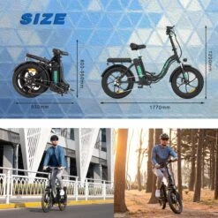 HITWAY E-Bike Elektrische Fiets 20 Inch Fat Tire E-Bicycle Vouwfiets, 250 W, 11,2 Ah Accu, Max. Bereik Tot 35-90 Km, Offroad-mountainbike Met Shimano 7-versnellingen, City EBike Met Slot,Groen Zwart -Fietswereld Verkoop 1200x1200 30