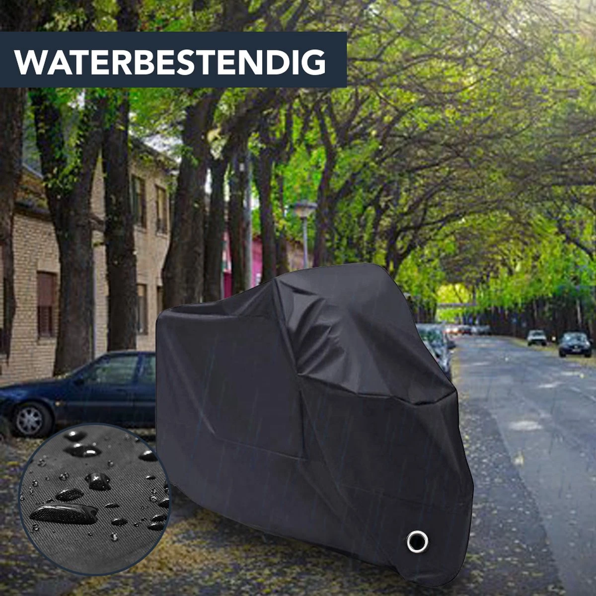 Achaté Fietshoes Universeel Voor Alle Fietsen En Scooters - Waterdicht 420D Oxford - Fiets Hoes Voor 1 Fiets - Incl. Opbergzak 8 Achaté Fietshoes Universeel Voor Alle Fietsen En Scooters - Waterdicht 420D Oxford - Fiets Hoes Voor 1 Fiets - Incl. Opbergzak - Afbeelding 6