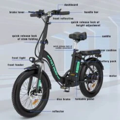 HITWAY E Bike Elektrische Fiets 20 Inch Dikke Band Opvouwbare Elektrische Fiets, 250W/36V/11,2Ah Batterij, Max. Bereik Tot 35-90km, Off-road Mountainbike Met Shimano 7 Versnellingen, Stad EBike Heren Dames -Fietswereld Verkoop 1200x1200 36