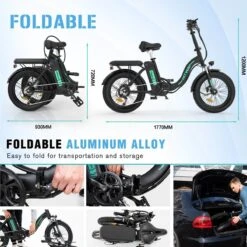 HITWAY E Bike Elektrische Fiets 20 Inch Dikke Band Opvouwbare Elektrische Fiets, 250W/36V/11,2Ah Batterij, Max. Bereik Tot 35-90km, Off-road Mountainbike Met Shimano 7 Versnellingen, Stad EBike Heren Dames -Fietswereld Verkoop 1200x1200 37