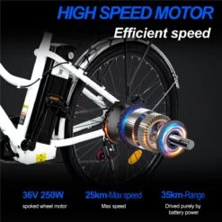 Elektrische Fiets E-Fietsen | E-bike- 26 Inch - Volwassen 250w Elektrische Fiets Volwassen-BK1-Wit -Fietswereld Verkoop 1200x1200 39