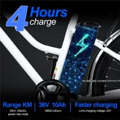 Elektrische Fiets E-Fietsen | E-bike- 26 Inch - Volwassen 250w Elektrische Fiets Volwassen-BK1-Wit -Fietswereld Verkoop 1200x1200 42