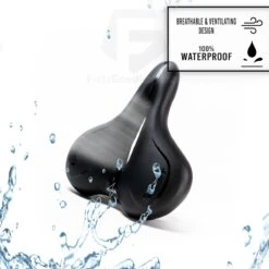 Voltano City / Tour Fietszadel - Comfortabel Gel Zadel - Met Uitsparing - Unisex - Zwart - Elastomeren Vering Voor Extra Comfort -Fietswereld Verkoop 1200x1200 444