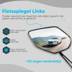 NueNext Fietsspiegel Ebike 2 Stuks – Achteruitkijk Spiegel Op Stuur – Multi-verstelbaar – 360 Rotatie - Speed-pedelec -Fietswereld Verkoop 1200x1200 512