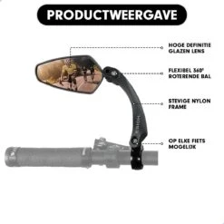 Esioh® Verstelbare Fietsspiegel Rechts Ebike Op Stuur - Achteruitkijkspiegel Fiets – Zijspiegel Fiets 360 ° Draaibaar - Zwart -Fietswereld Verkoop 1200x1200 537