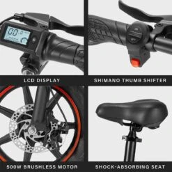 OUXI - V5 - 16 Inch - Elektrische Fiets - E Bike - Elektrische Vouwfiets - APP IOS/ Android - 500W Motor - 15Ah Lithuim Ion Batterij - Zwart 26 OUXI - V5 - 16 Inch - Elektrische Fiets - E Bike - Elektrische Vouwfiets - APP IOS/ Android - 500W Motor - 15Ah Lithuim Ion Batterij - Zwart -Fietswereld Verkoop 1200x1200 6