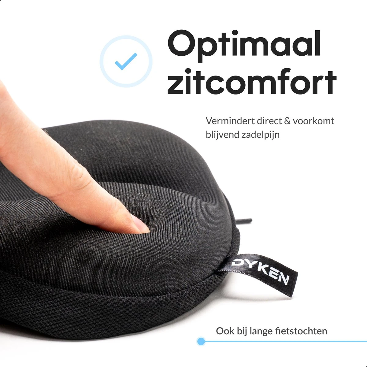 Dyken Zadelhoes Fiets Gel - Zadeldek - Universele Fietszadelhoes - Brede Zadels - Zwart 5 Dyken Zadelhoes Fiets Gel - Zadeldek - Universele Fietszadelhoes - Brede Zadels - Zwart - Afbeelding 3