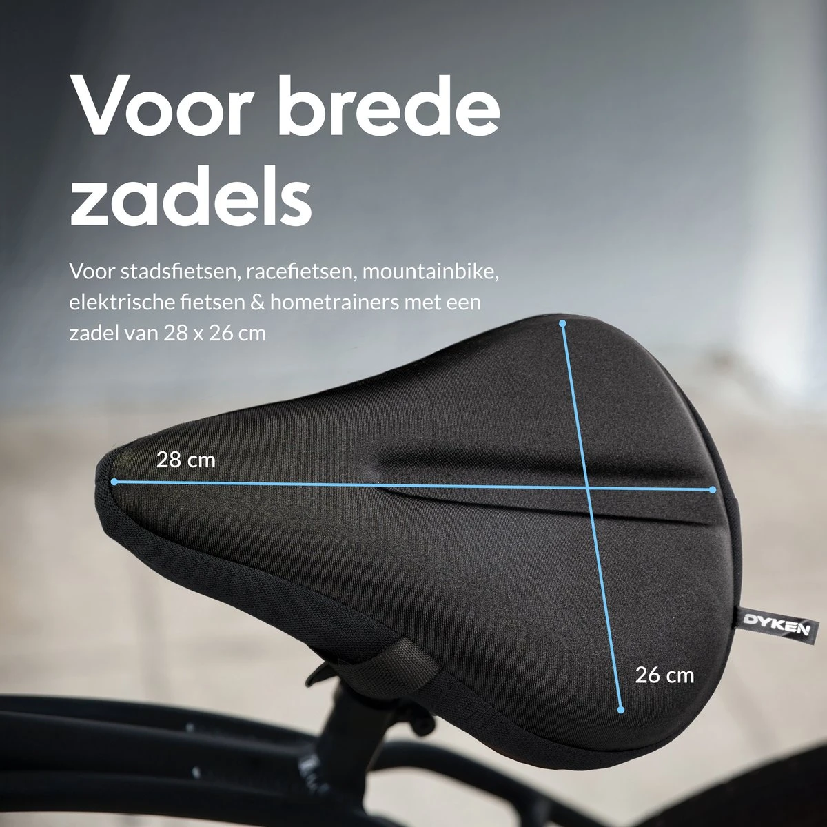 Dyken Zadelhoes Fiets Gel - Zadeldek - Universele Fietszadelhoes - Brede Zadels - Zwart 6 Dyken Zadelhoes Fiets Gel - Zadeldek - Universele Fietszadelhoes - Brede Zadels - Zwart - Afbeelding 4