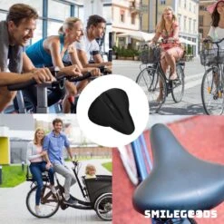 Smilegoods® Gel Zadelhoes Fiets 3D - Zadeldek - Zadelhoes Waterdicht - Zadeldek Fiets - Universeel Brede Zadels - Veiligheidsreflector Voor In Het Donker -Fietswereld Verkoop 1200x1200 652