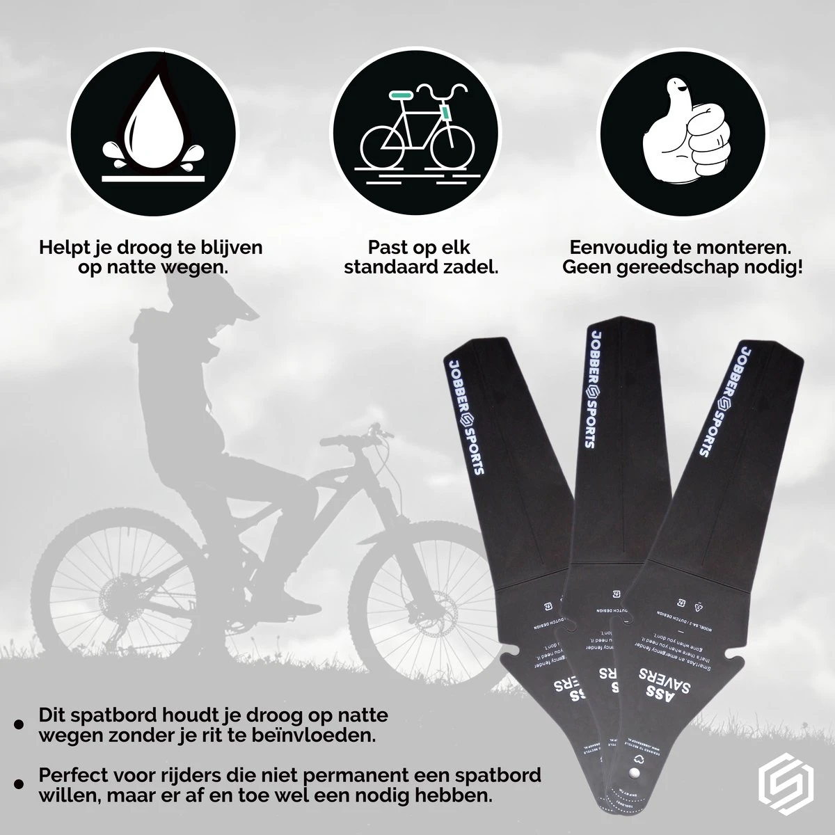 San Marco Jobber Sports - Spatbord Mountainbike - Ass Saver - 3x Achterspatbord 6 San Marco Jobber Sports - Spatbord Mountainbike - Ass Saver - 3x Achterspatbord - Afbeelding 4