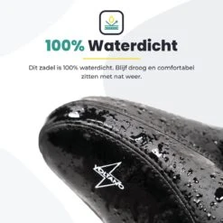 Voltano City XXXL Fietszadel – Unisex Extra Breed Fietszadel – Tegen Zadelpijn – 100% Waterdicht – Incl. Gratis Zadelstrop - Zwart -Fietswereld Verkoop 1200x1200 727