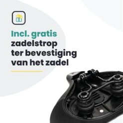 Voltano City XXXL Fietszadel – Unisex Extra Breed Fietszadel – Tegen Zadelpijn – 100% Waterdicht – Incl. Gratis Zadelstrop - Zwart -Fietswereld Verkoop 1200x1200 728