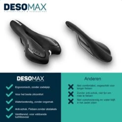 Fietszadel Voor Dames En Heren DesoMax Sport Comfortabel Gel Zadel - Unisex - Sport Design - Zwart - MTB En Race Geschikt. 13 Fietszadel Voor Dames En Heren DesoMax Sport Comfortabel Gel Zadel - Unisex - Sport Design - Zwart - MTB En Race Geschikt. -Fietswereld Verkoop 1200x1200 736