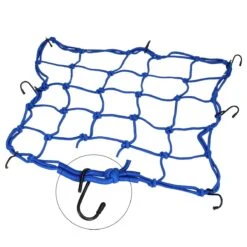 Merkloos Premium Bagagenet Met 8 Haken – 40x40cm – 90x90 Uitgerekt – Blauw | Spin, Motorfiets, Scooter En Fiets -Fietswereld Verkoop 1200x1200 781