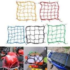 Merkloos Premium Bagagenet Met 8 Haken – 40x40cm – 90x90 Uitgerekt – Blauw | Spin, Motorfiets, Scooter En Fiets -Fietswereld Verkoop 1200x1200 783