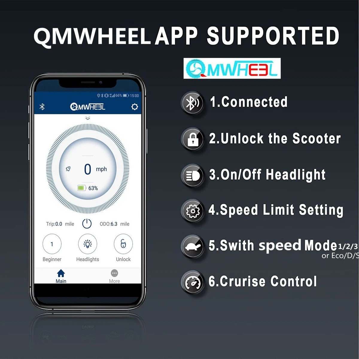 Kick&Move - Elektrische Step - E Scooter - Anti Lek Banden - 32 Km/u - App - LED Verlichting - Cruise Control - Schokbestendige Wielen - Anti Diefstal Optie 21 Kick&Move - Elektrische Step - E Scooter - Anti Lek Banden - 32 Km/u - App - LED Verlichting - Cruise Control - Schokbestendige Wielen - Anti Diefstal Optie - Afbeelding 19
