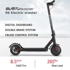 Suotu Elektrische Step R6 - 8.5" Wielen - 25km/u - 25 Bereik - Instelbaar Snelheid Via APP - Zwart -Fietswereld Verkoop 1200x1200 833