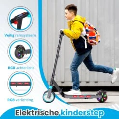 Stay-on Kes 1 Zwart - Elektrische Step Voor Kinderen Met Bluetooth Speaker En Led Color Lights - Met Nederlandse Handleiding -Fietswereld Verkoop 1200x1200 850