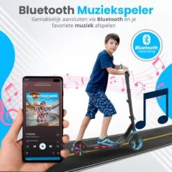 Stay-on Kes 1 Zwart - Elektrische Step Voor Kinderen Met Bluetooth Speaker En Led Color Lights - Met Nederlandse Handleiding -Fietswereld Verkoop 1200x1200 852