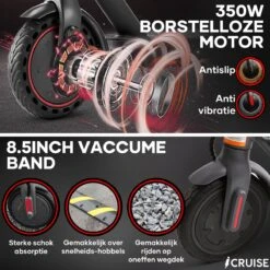 ICruise® IC7 - Elektrische Step Voor Volwassenen - E Step - Opvouwbaar - 25km/u - 25km Actieradius -Fietswereld Verkoop 1200x1200 858