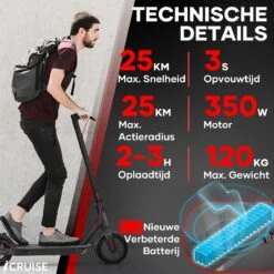 ICruise® IC7 - Elektrische Step Voor Volwassenen - E Step - Opvouwbaar - 25km/u - 25km Actieradius -Fietswereld Verkoop 1200x1200 860