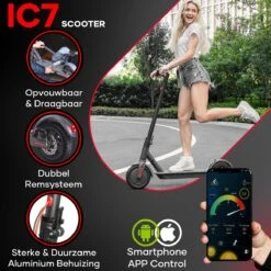 ICruise® IC7 - Elektrische Step Voor Volwassenen - E Step - Opvouwbaar - 25km/u - 25km Actieradius -Fietswereld Verkoop 1200x1200 861