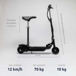 BluMill Elektrische Step – Voor Kinderen – Elektrische Step Met Zadel – Verstelbaar Stuur En Zadel – 12 Km / U – Max 70 Kg -Fietswereld Verkoop 1200x1200 865