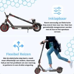 Elektrische Step - Ampes - 35KM Bereik - 350W - Opvouwbaar - 30km/h - 10.5Ah Batterij - 8.5" Anti-Lek Banden - H7 -Fietswereld Verkoop 1200x1200 886