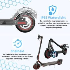 Elektrische Step - Ampes - 35KM Bereik - 350W - Opvouwbaar - 30km/h - 10.5Ah Batterij - 8.5" Anti-Lek Banden - H7 -Fietswereld Verkoop 1200x1200 887