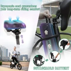 Hitway BK5 Elektrische Fiets | Opvouwbare E-bike | 16 Inch | Hitway BK5 250W Motor | Zwart -Fietswereld Verkoop 1200x1200 95