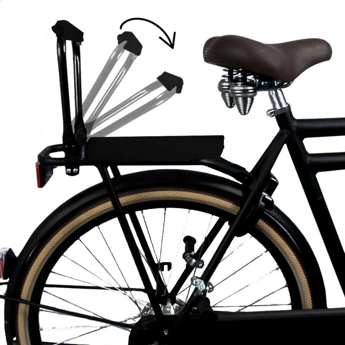 Fietskussen, Rugleuning En Voetsteuntjes - Complete Set Voor Je Fiets - Ideaal Voor Kleuter Of Schoolkind (van 5 Tot 8 Jaar)- Zwart - Comfortabel - Velcro Bevestiging - Waterafstotend 2 Fietskussen, Rugleuning En Voetsteuntjes - Complete Set Voor Je Fiets - Ideaal Voor Kleuter Of Schoolkind (van 5 Tot 8 Jaar)- Zwart - Comfortabel - Velcro Bevestiging - Waterafstotend