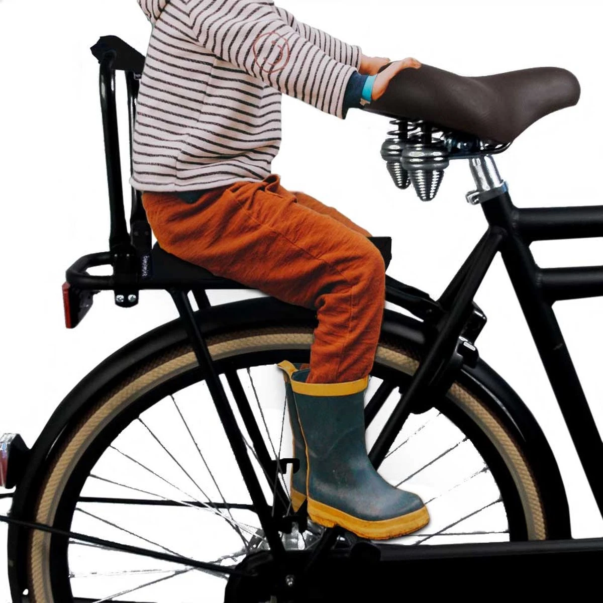 Fietskussen, Rugleuning En Voetsteuntjes - Complete Set Voor Je Fiets - Ideaal Voor Kleuter Of Schoolkind (van 5 Tot 8 Jaar)- Zwart - Comfortabel - Velcro Bevestiging - Waterafstotend 3 Fietskussen, Rugleuning En Voetsteuntjes - Complete Set Voor Je Fiets - Ideaal Voor Kleuter Of Schoolkind (van 5 Tot 8 Jaar)- Zwart - Comfortabel - Velcro Bevestiging - Waterafstotend - Afbeelding 2